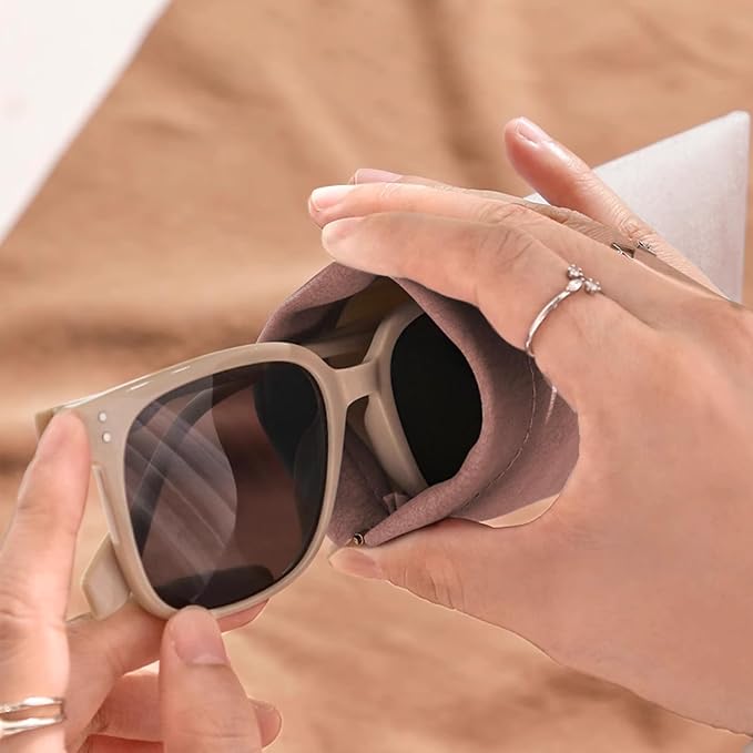 Glasses Cases Soft, Leather Eyeglasses Cases, Squeeze Top Portable Sunglasses Case, PU Glasses Pouch for Men Women