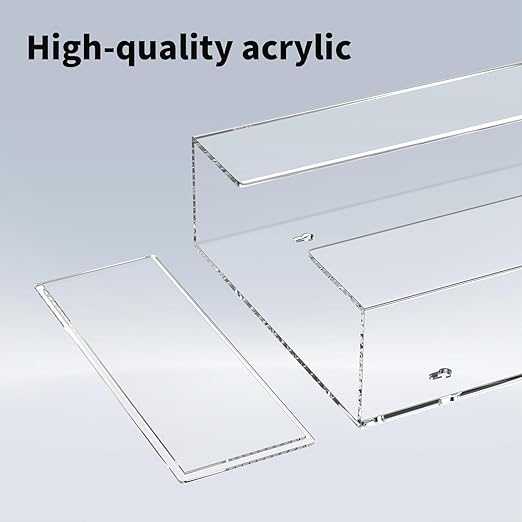 Acrylic Glove Dispenser Wall Mount, Clear Plastic Glove Rack Floating Triple Gloves Box Holder 16.1'' X 10.2'' X 3.8'', Capacity Of 3 Glove Boxes