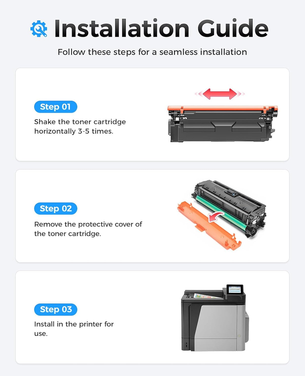 654X 654A Toner Cartridge Set 4-Pack High Yield Replacement for HP 654X 654A CF330X CF331A CF332A CF333A Compatible with HP Color LaserJet Enterprise M651dn M651n M651xh Printers Ink Black Cyan Yellow
