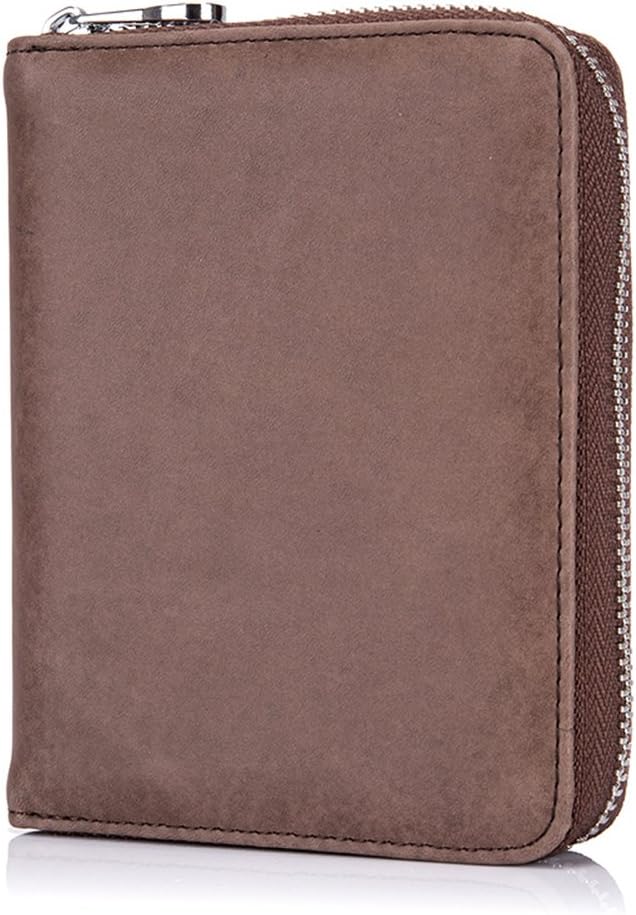 RFID Blocking 24 Slot Credit Card Holder Wallet Real Leather Multi Card Organizer Wallet with Zipper