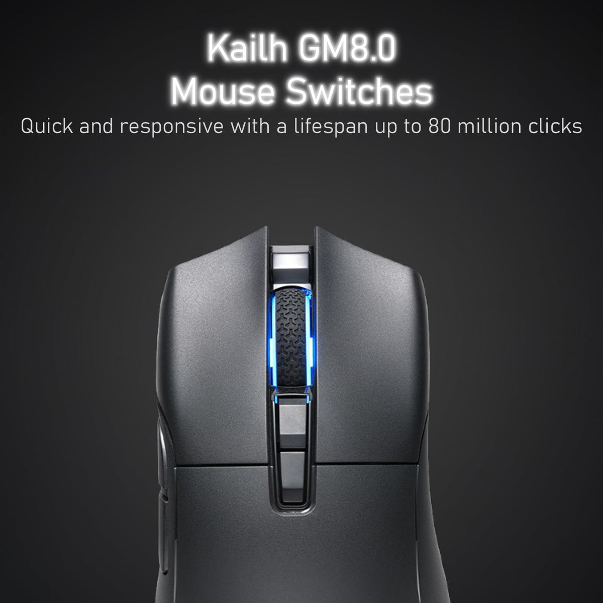 iRocks M31R Wireless Gaming Mouse, Triple Mode 2.4G/ Bluetooth/USB-C Detachable Cable Gaming Mouse, Kailh GM8.0 Mouse Switches, Advanced PixArt PAW3395 Optical Sensor, Up to 26,000 DPI - Black