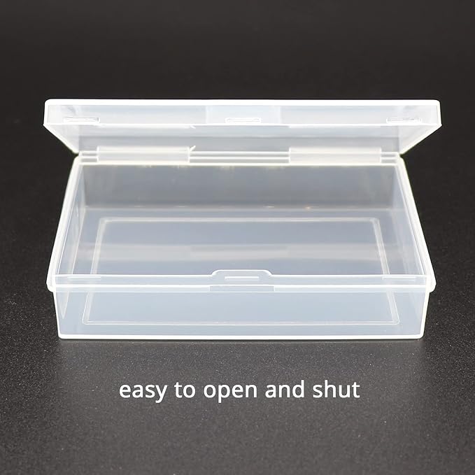 SOSOHOME 6 Pack Playing Card Deck Boxes Fits Baseball Trading Cards, Gaming Cards, Empty Plastic Storage Box, Snaps Closed