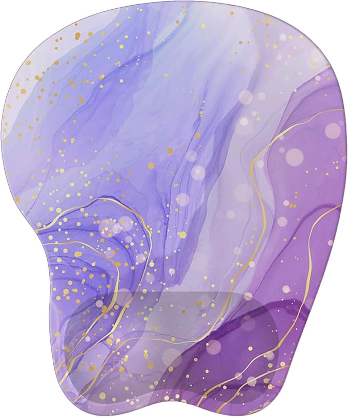 Upgrade Ergonomic Mouse Pad,Non Slip Mousepad Wrist Rest Support for Office, Computer, Laptop & Mac(B-Light Purple)