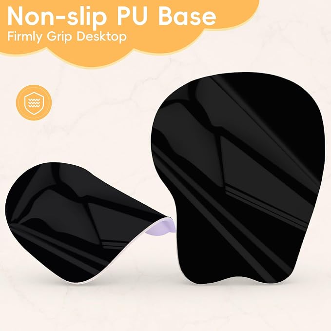 Mouse Pad with Wrist Rest Ergonomic Mouse Pad with Comfortable M-Shape Pain Relief Wrist Support Non-Slip PU Base Mousepad for Laptop, Office & Home (Gradient Yellow)