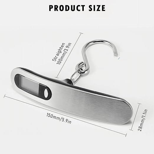 Luggage Scale, NEW 2.0 Portable Digital Suitcase Weight Scale with USB Charging, 110 Lb/50kg Luggage Scale with Hook, Travel Scale for Travel, Household and Outdoor