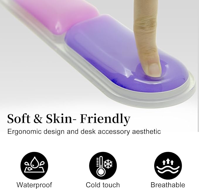 2 Pcs Gel Wrist Rest for Keyboard,Ergonomic Mouse Pad for Typing | Silicone Mouse Wrist Set,Mouse Pad with Wrist Rest,Gel Keyboard Mouse Pad,Non Slip,for Pain Relief Computer Typing