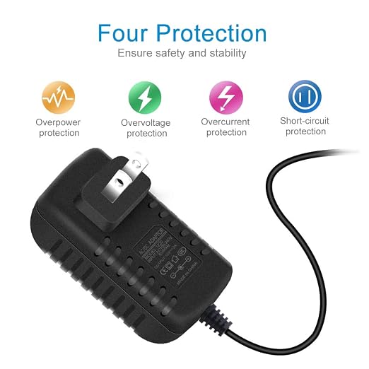 12V Power Supply, 12 Volt 2A 24W DC Power Supply, Black LED Power Adapter, AC 110V to 12V Wall Mounted Transformer Plug for LED Strip Lights with 5.5/2.1 DC Female Connector