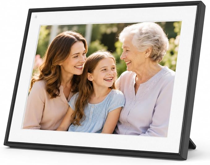 Digital Picture Frame 10.1 Inch WiFi Digital Photo Frame with 64GB Storage, Touchscreen IPS Display, Instant App Sharing, Auto Rotate, for Parents & Family