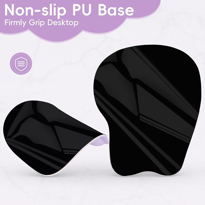 Ergonomic Mouse Pad,Non Slip Mousepad Wrist Rest Support for Office, Computer, Laptop & Mac(A-Purple)