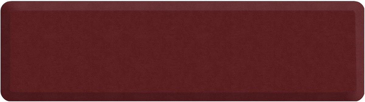 GelPro Anti Fatigue Nonslip Mat: Hard Floor Utility Mats for Garage, Patio and Kitchen - 20" x 72" x .5" - Leather Grain Cranberry
