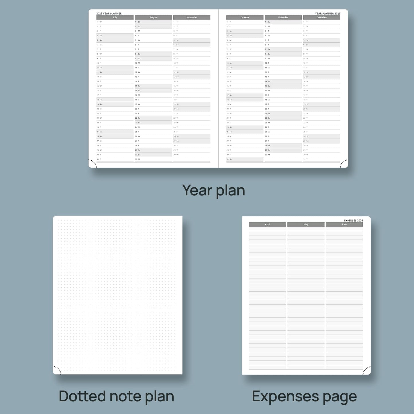 POPRUN 2026 Planner (Large - 8.5'' x 10.5'') - 2026 Weekly Calendar (Jan. 2026 - Dec. 2026) with Hourly Time Slots, Weekly/Monthly Appointment Book for Time Management - Leather Soft Cover - Green