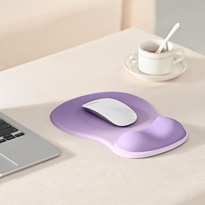 EooCoo Mouse Pad with Gel Wrist Rest, Ergonomic Mousepad Wrist Alignment | Middle Concave Design for Natural Wrist Alignment, Non-Slip Base Mousepad, Carpal Tunnel Relief, Office Desk Accessories