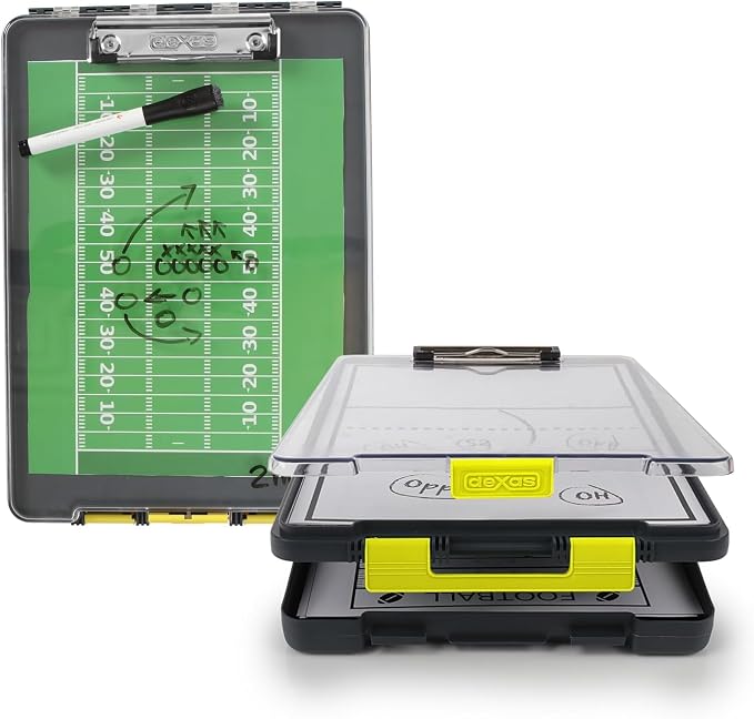 Dexas Clearview Clipcase Clipboard, 13.75 x 9.5 in, Gray/Yellow. See Papers Clearly Outdoors, Stay Organized & Dry. Ideal for Coaching, Teaching, homeschooling, Art, Trades & Medical pros(Pack of 6)