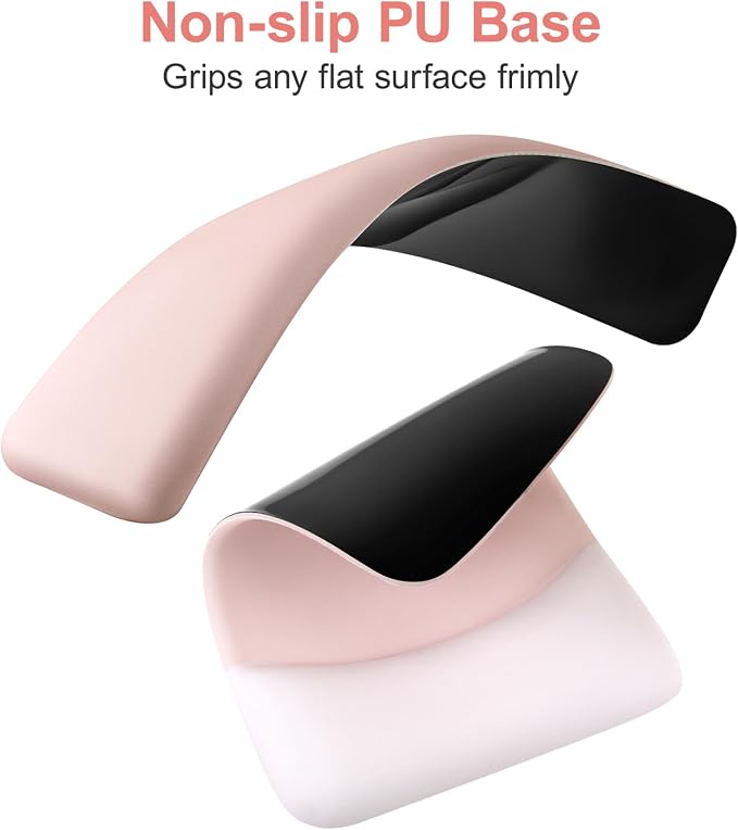 MOSISO Keyboard Mouse Pad Set, Large Gaming Mouse Pad&Keyboard Wrist Rest | Rectangular Mousepad with Wrist Rest&Coaster, Ergonomic Non-Slip&Easy Typing Pad with Curved Silicone Lining, Baby Pink