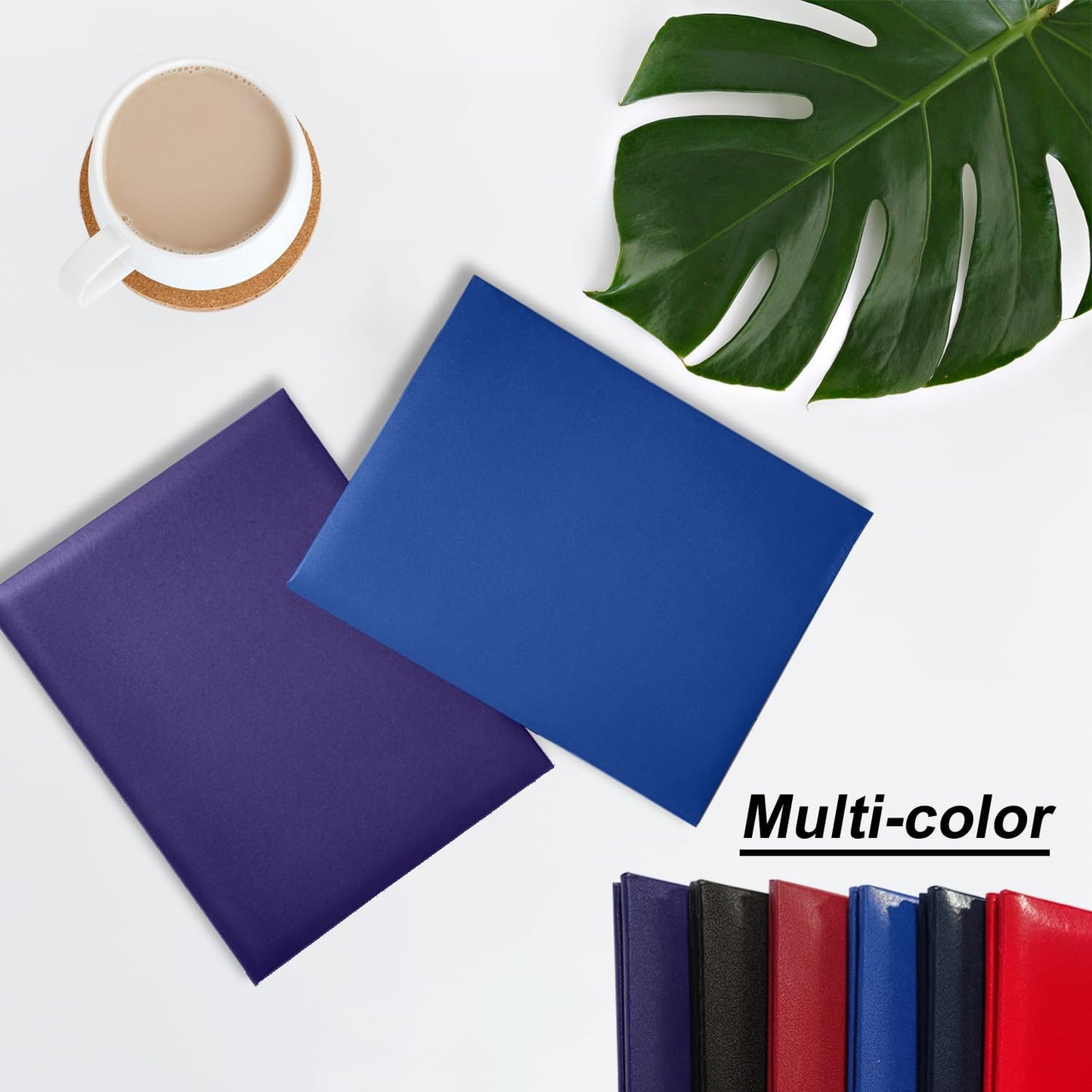 Certificate Holders 8.5"x11" Graduation Diploma Cover Document Leather Folders,Royal Blue-5 Pack