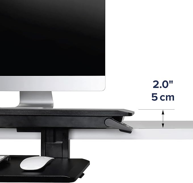 Ergotron – WorkFit-TX Standing Desk Converter, Dual Monitor Sit Stand Ergonomic Desk Riser for Tabletops – 32 Inch Width, Black