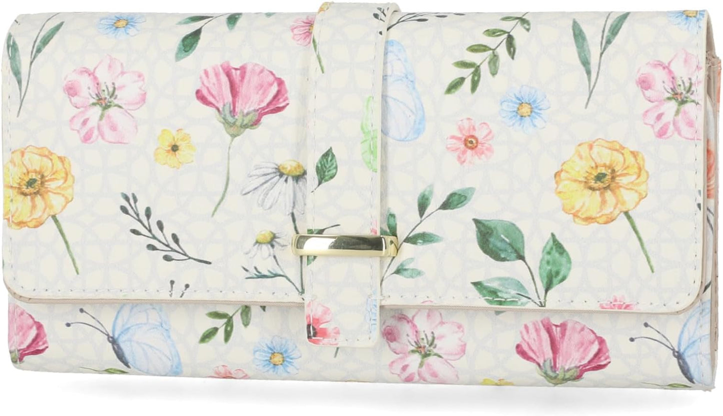 Mundi File Master Womens RFID Blocking Wallet Clutch Organizer With Change Pocket