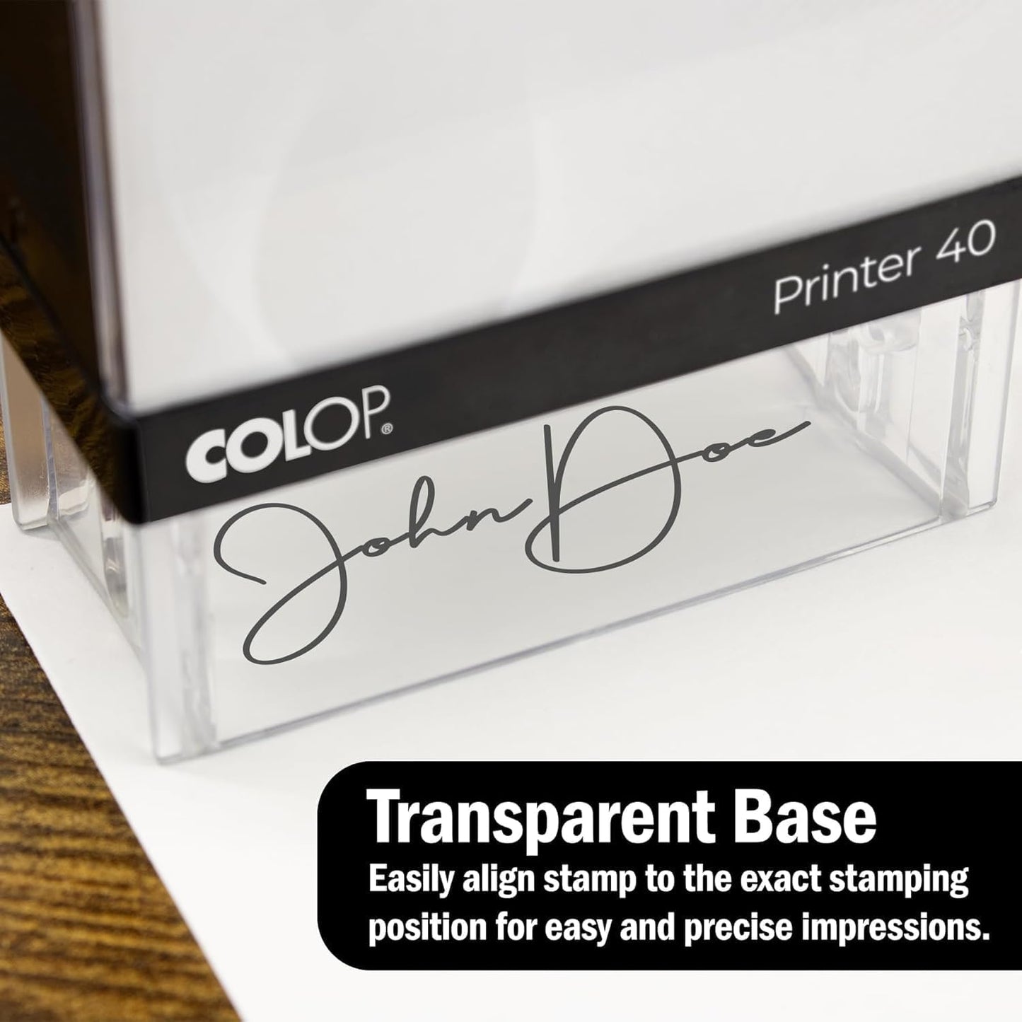 Rubber Stamp Creation COLOP Extra Small Size Self Inking Custom Signature Stamp - 15 Ink Colors, Rectangular, Multi-Colored, Up to 13 Characters per Line