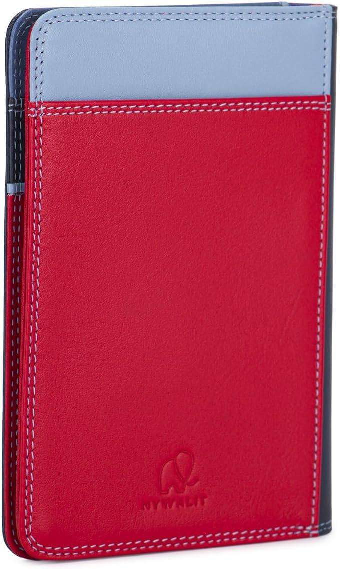 mywalit Leather Travel Passport Cover | Royal | 3 Cards, Notes And Transparent Passport Section