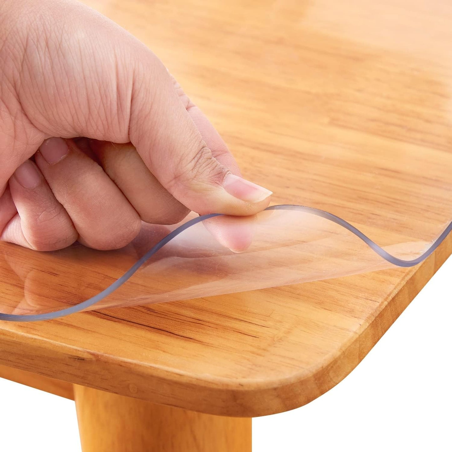 24x84 Inch Long Clear Plastic Dining Room Table Protector Tablecloth Desk Pad Mat Wooden Furniture Coffee Glass End Bed Sofa Side Bar Pub Bistro Dinner Table Cloth Top Protection Cover Waterproof PVC