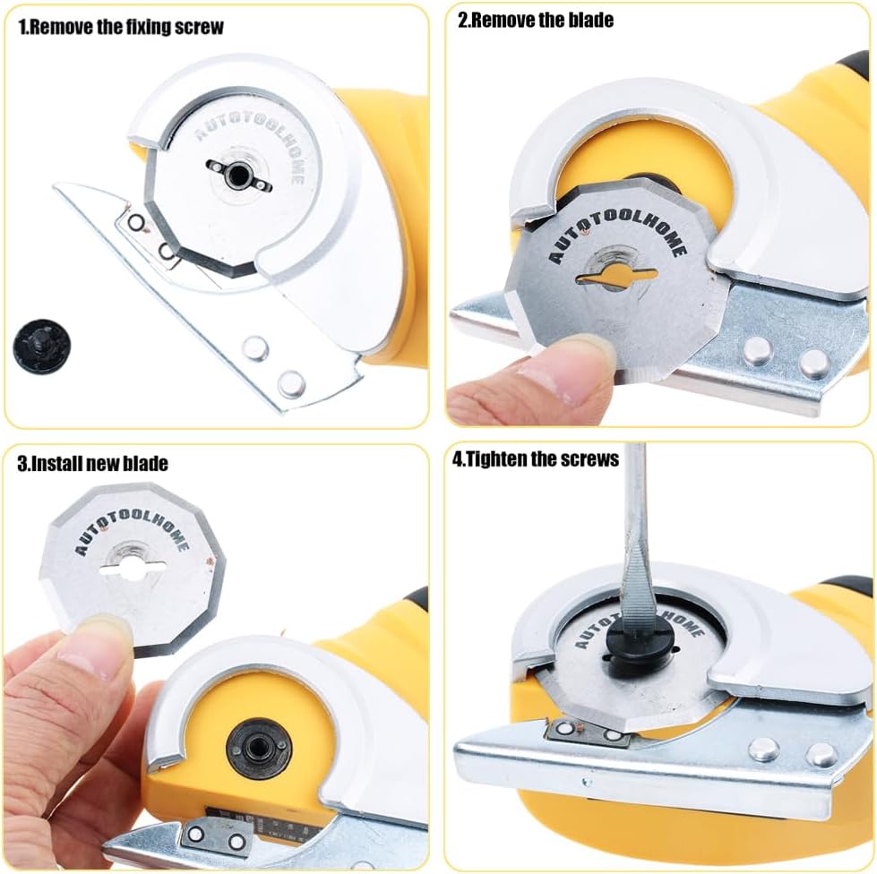 2PCS Replacement Rotary Blades for Worx ZipSnip Cordless Electric Scissors Compatible with WA2300,RC2600K,RC2601, RC2602, WX080L, WX081L Box Cutter