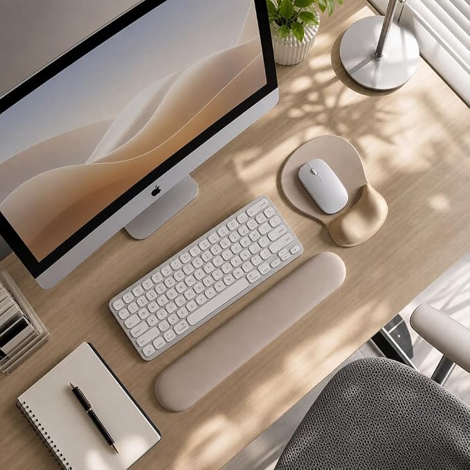 ErgoComfort Gel Wrist Rest Mouse Pad-Ergonomic Office Mousepad with Wrist Support-Non-Slip, Design Desk Accessories Mat for Home&Game Decor (06Nude Rest)