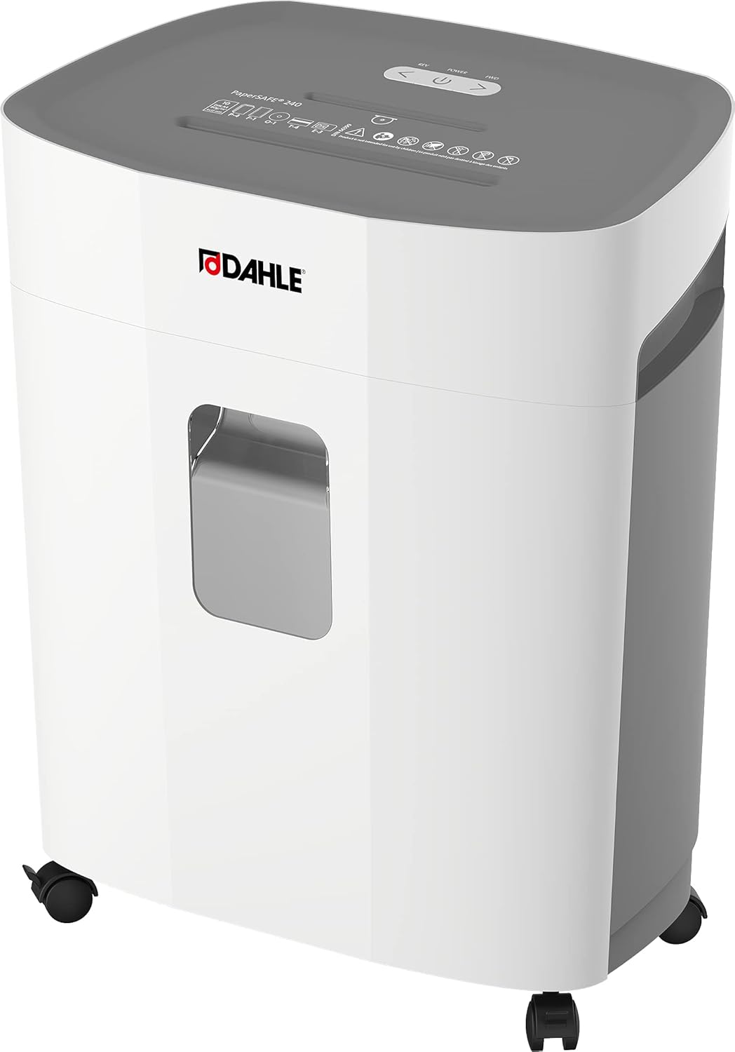 Dahle PaperSAFE PS 260 Paper Shredder, Oil Free, Jam Protection, Security Level P-4, 12 Sheet Max, Shreds CDs, Staples, Paper Clips & Credit Cards