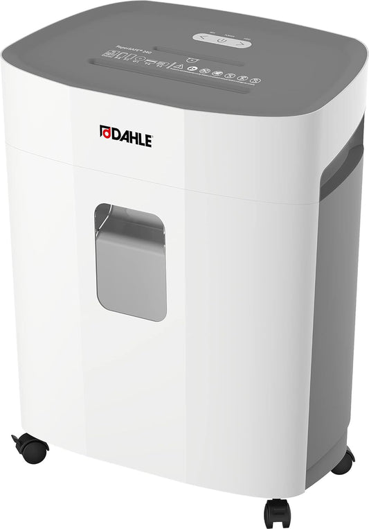 Dahle PaperSAFE PS 260 Paper Shredder, Oil Free, Jam Protection, Security Level P-4, 12 Sheet Max, Shreds CDs, Staples, Paper Clips & Credit Cards