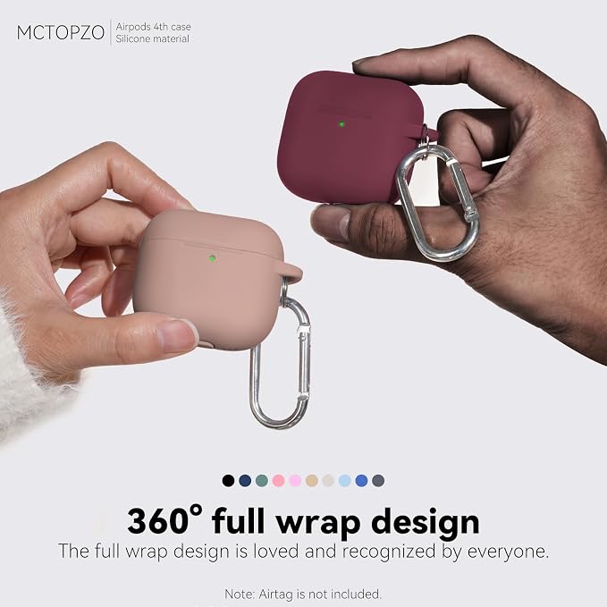 for AirPods 4 Case 2024 with Cleaner Kit & Keychain-Brown | Silicone Protective Cover for Apple AirPods 4th Generation Case,for Women Men,One-Piece Design,Shockproof,Dust Proof