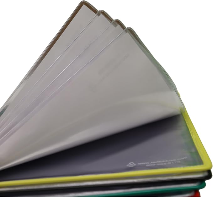 Tarifold FoldFive Display Pockets, Letter Size, Assorted, 5 Pack | 5 FoldFive PVC pockets hold up to 50 letter-size sheets, wire-reinforced frames, snap-on index tabs, for Tarifold systems