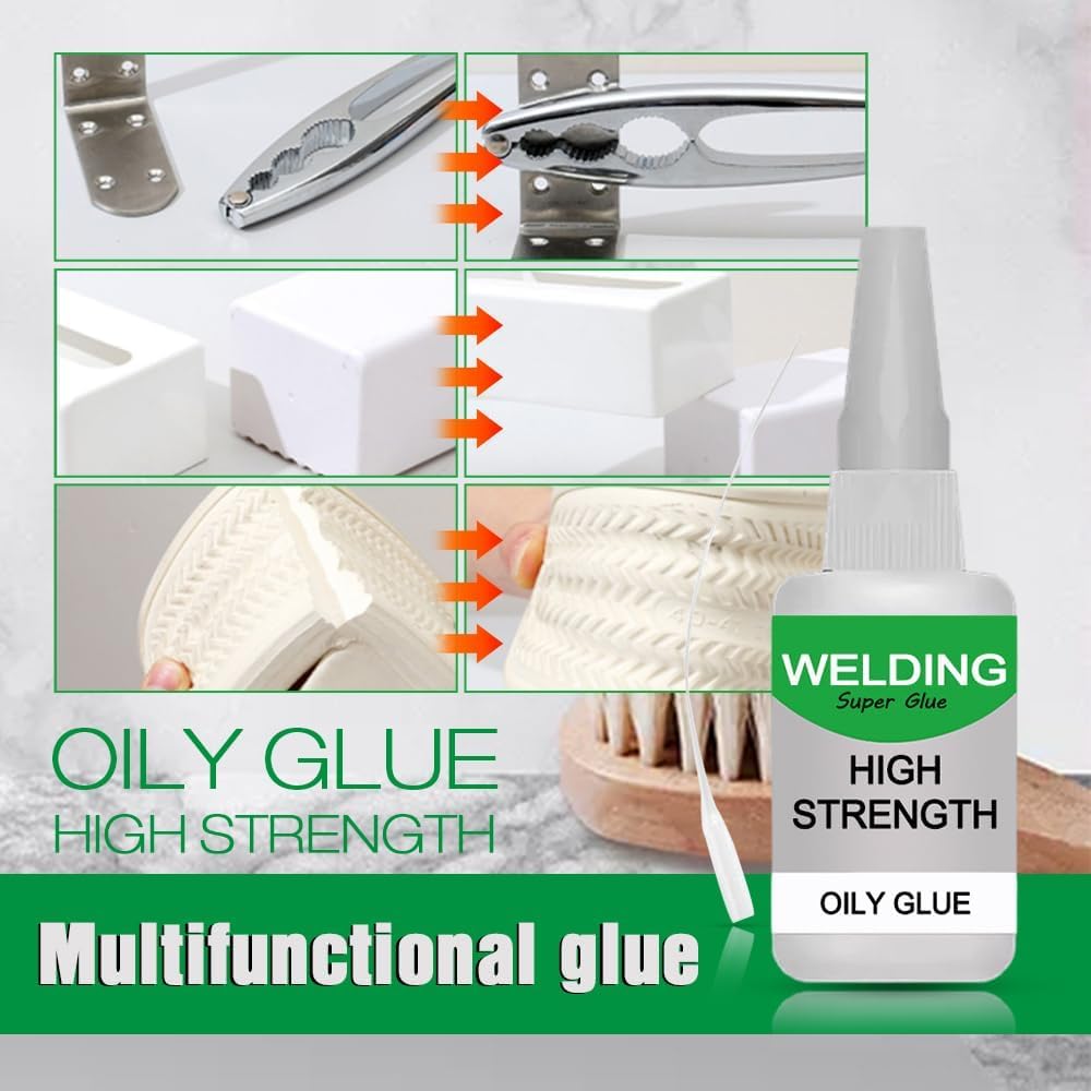Welding High-Strength Oily Glue, 2025 Upgrade Super Glue, Multipurpose Universal Glues for Household Use, Industrial Glues for Repair Professionals（3PCS）