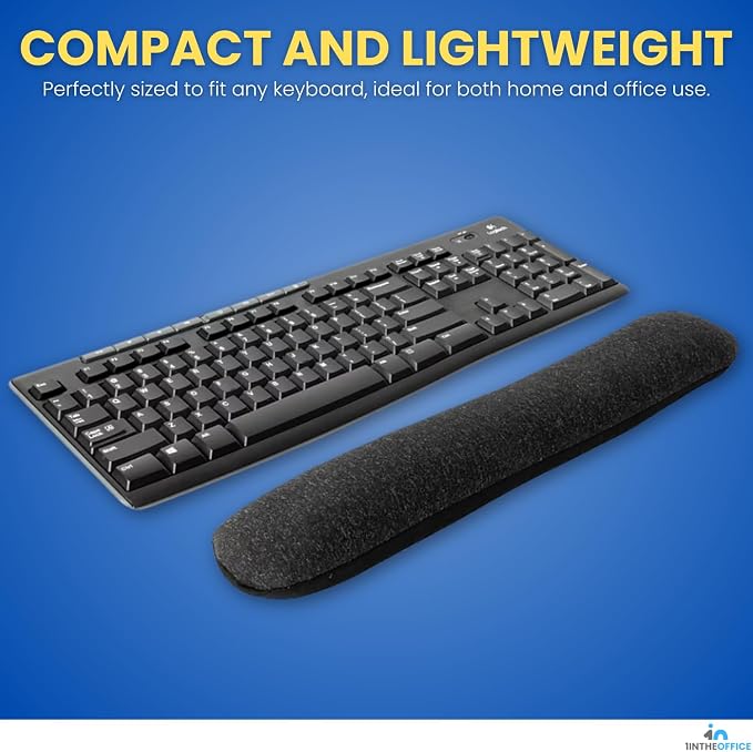 1InTheOffice Beaded Keyboard Wrist Rest Pad, Black/Gray