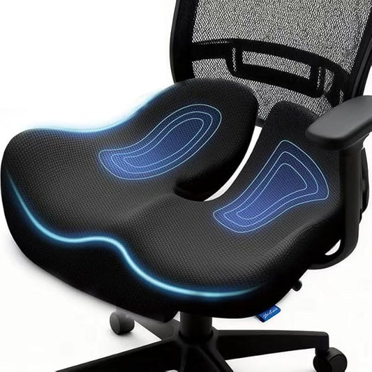 Seat Cushion, Large Size Office Chair Cushion for Work Home Driving, Memory Foam Sciatica Pressure Relief, Office Chair Cushion for Wheelchair Car, Best Gifts for Senior Women Men