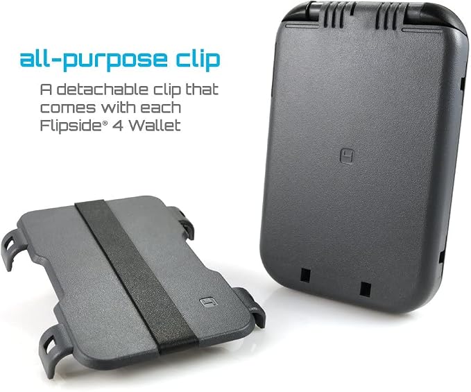 Flipside Wallets 4 RFID Blocking Wallet for Men with Removable Money Clip - Slim, Secure and Crush Resistant