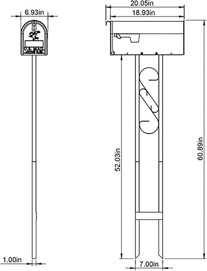Architectural Mailboxes Mailbox to Go Mailbox with Post, Black, Medium | Includes the matching post and all hardware. Galvanized steel build and rust-resistant powder-coat finish. USPS approved.