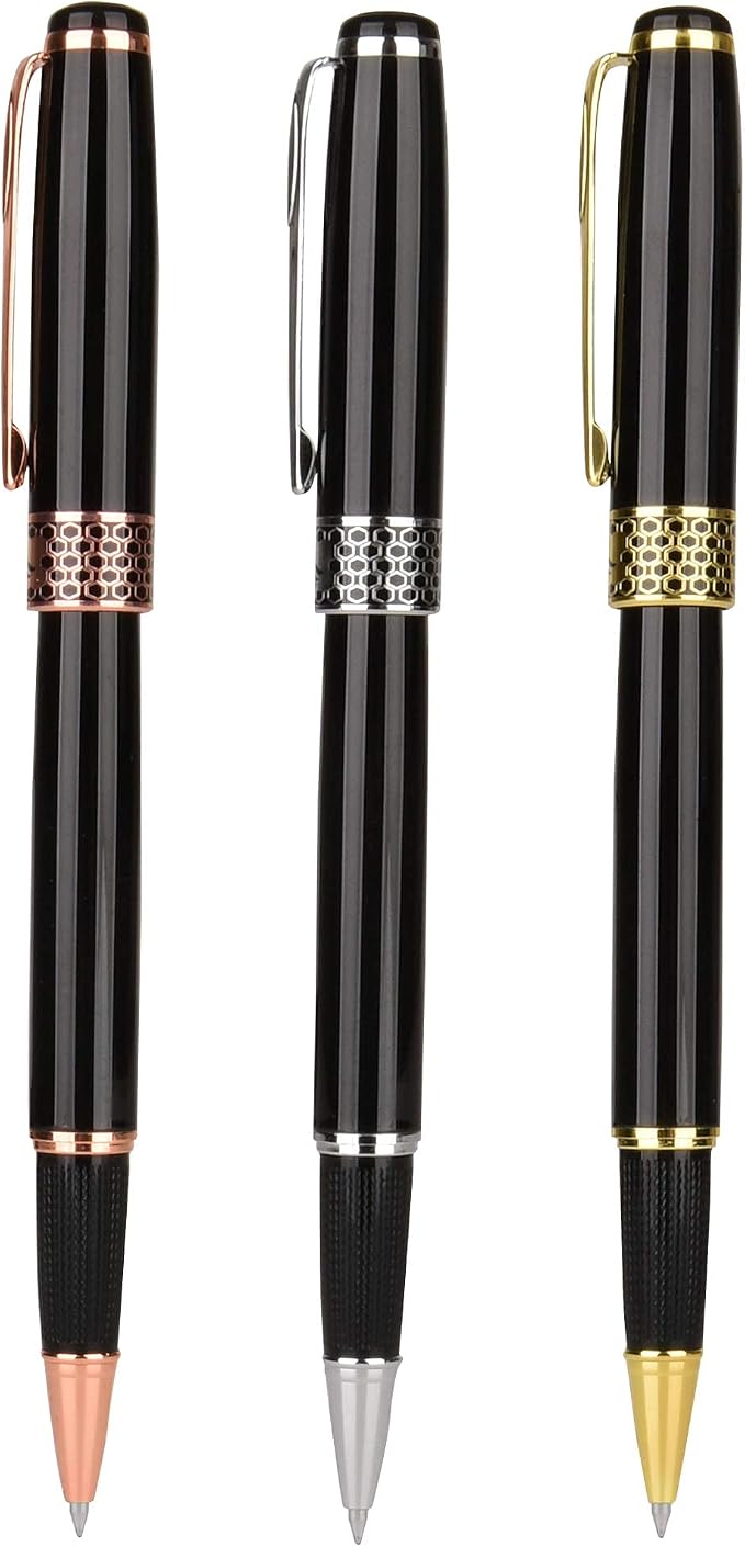 Special Supplies 3 Pack Weighted Pens for Hand Tremors, Low Dexterity, Poor Grip Strength, and Parkinson’s Patients, Storage Box and 3 Ink Refills Included