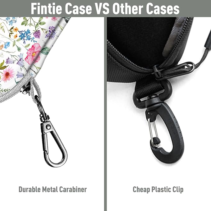 FINTIE Sunglasses Case, Hard EVA Shell Shockproof Sport Glasses Case with Metal Carabiner Travel Zipper Eyeglasses Holder