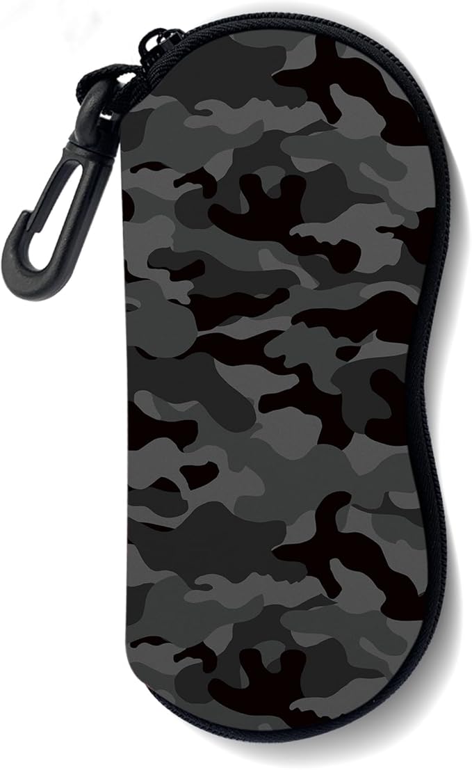 Sunglasses Soft Case, Ultra Light Portable Neoprene Zipper Glasses Case for Men Women