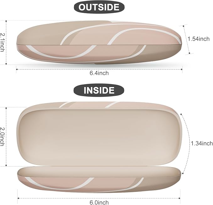 Eyeglasses Case, Portable Hard Shell Protective Case for Glasses, Eyeglass Holder Box for Women with Cleaning Cloth