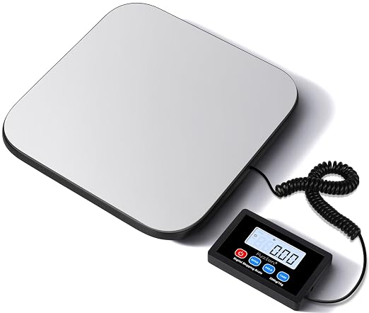 Fuzion Shipping Scale, 440LB x 10g Postal Scale - LiftX, Hold/Tare Function | High Accuracy, Easy Use, Digital Shipping Postal Scale for Packages, Luggage, Mailing, Postage, Battery & AC Adapter Included