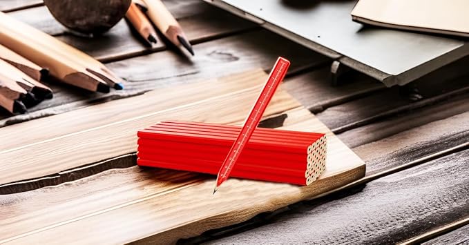 RONDURE 25-Pack Carpenter Pencils for Construction Woodworking Precise Markings -Contractor Framing Pencil (25 pcs)