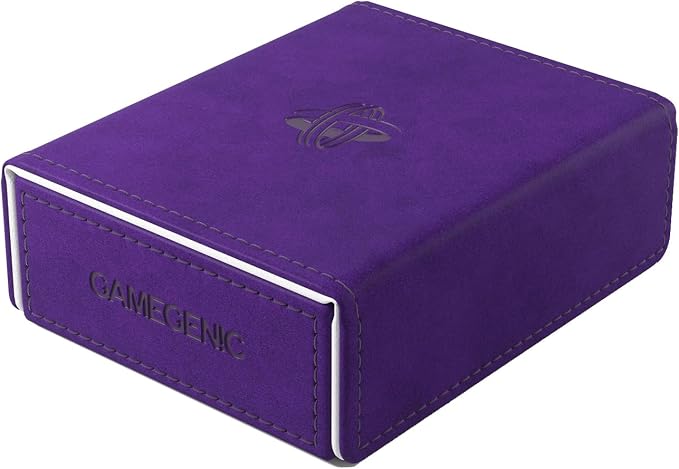 Token Keep - Premium Token Box for Safe Storage, Fits Dungeon 1100+ and Dungeon S 550+, Holds Tokens, Dice, and Cards, Fully Usable During Gameplay, Purple/White Color, Made by Gamegenic