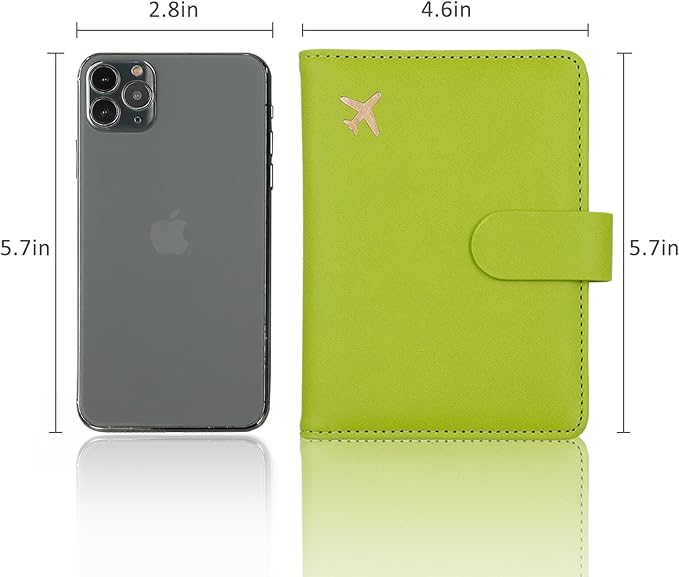 Melsbrinna Premium Leather Passport Holder Covers Case, Waterproof Rfid Blocking Travel Wallet Passport Holder with Pen Holder, Cute Passport Book for Women/Men