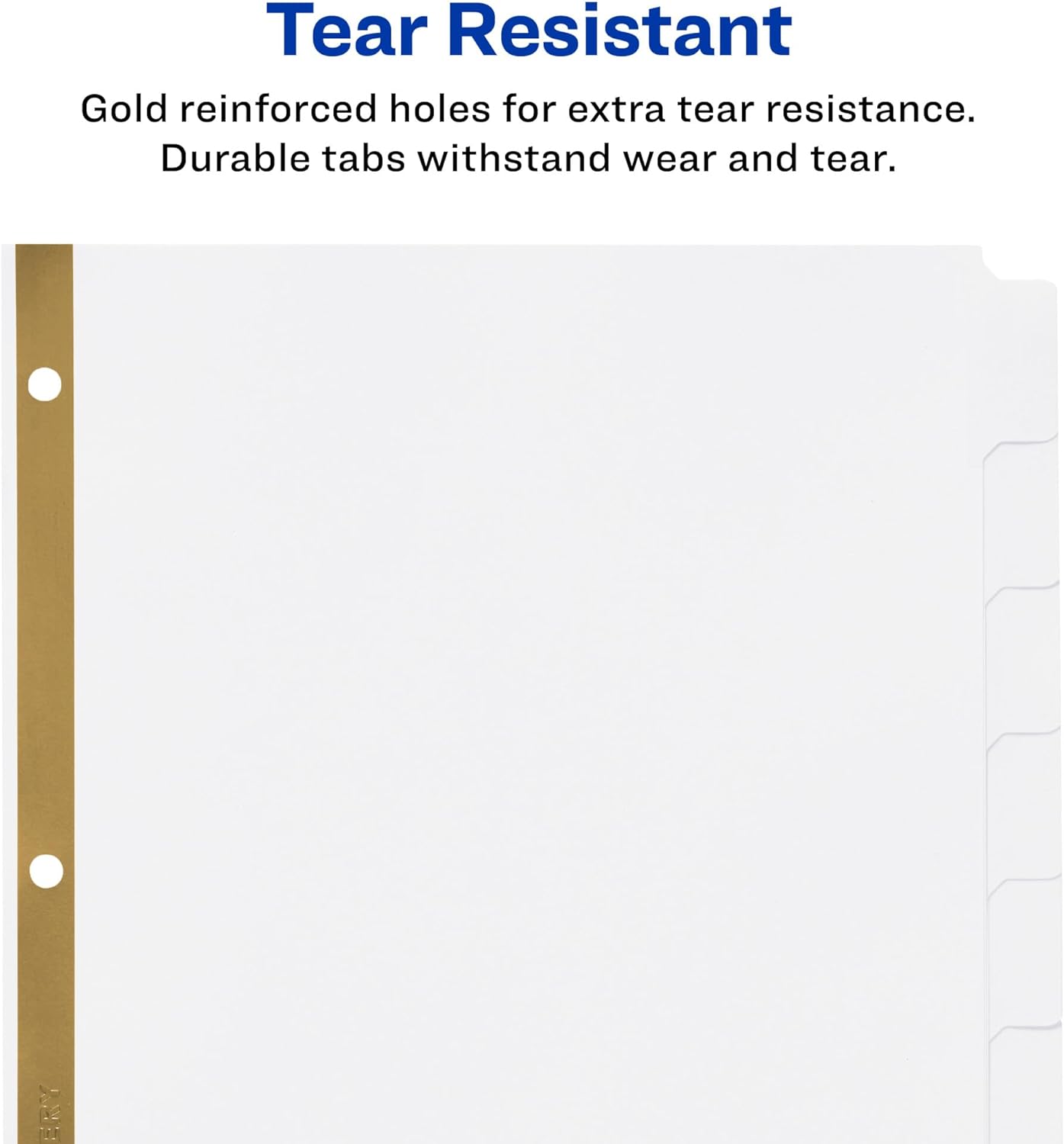 Avery 8-Tab Binder Dividers, Write & Erase White Big Tabs, 48 Sets (23078)