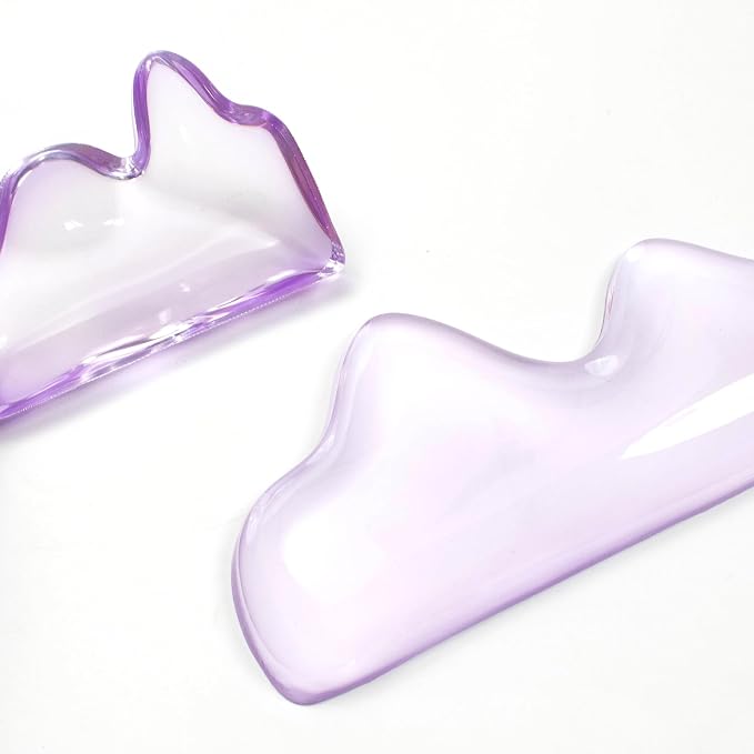 Clear Gel Wrist Rest for Keyboard and Mouse, Wrist Rest Set, Cute Ergonomic Silicone Wrist Rest for Keyboard 60%/68%/75% (Purple)