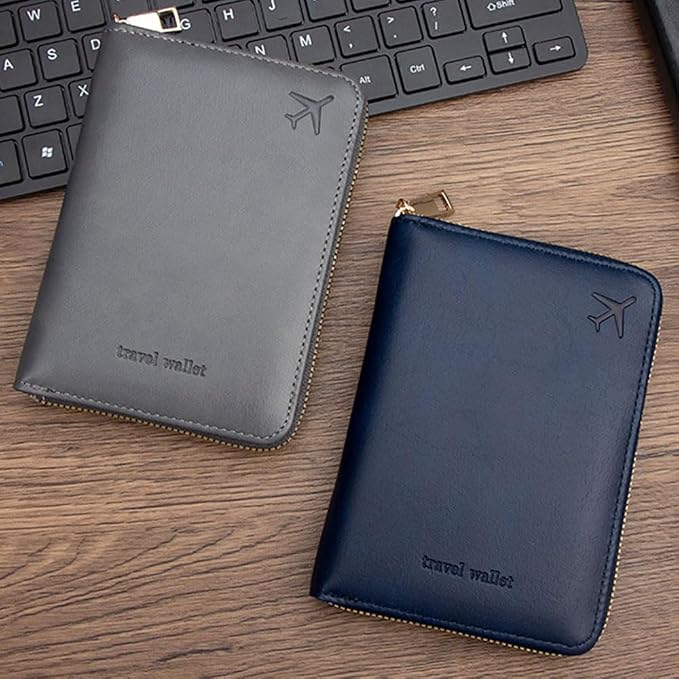 Passport Holder for Travel Women and Men RFID Passport Holder with Zipper Passport Case Passport cover Passport Wallet Travel Essentials and Accessories