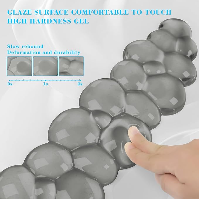 Gel Cloud Keyboard Wrist Rest, Cute Wrist Support and Arm Support Keyboard Rest for Keyboard Typing Pain Relief，Suitable for Office/Computer/Laptop/Gaming（Keyboard Wrist Rest Gray ）