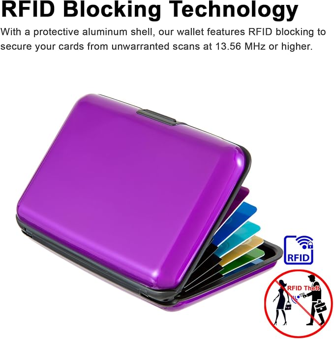 Credit Card Holder Small RFID Blocking Wallet Business Metal Slim Mini Aluminum Hard Case for Women Men