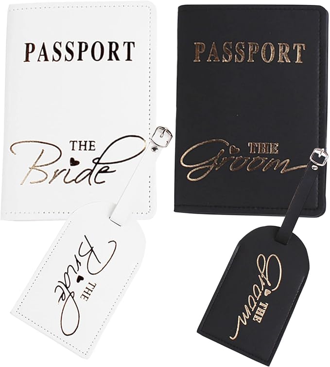 Mr and mrs Honeymoon Passport Wallets Travel Holder Set,Slim Passport Case Covers,couple passport holder for honeymoon