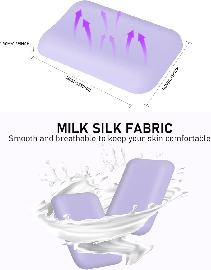 Leolee Elbow Rest Pads for Desk, Purple Ergonomic Wrist Rest Arm Rest Pads | Memory Foam & Non-Slip Base, Armrest Cushion Support Pad Relieve Elbow and Wrist Pain for Computer, Office, 2 Packs